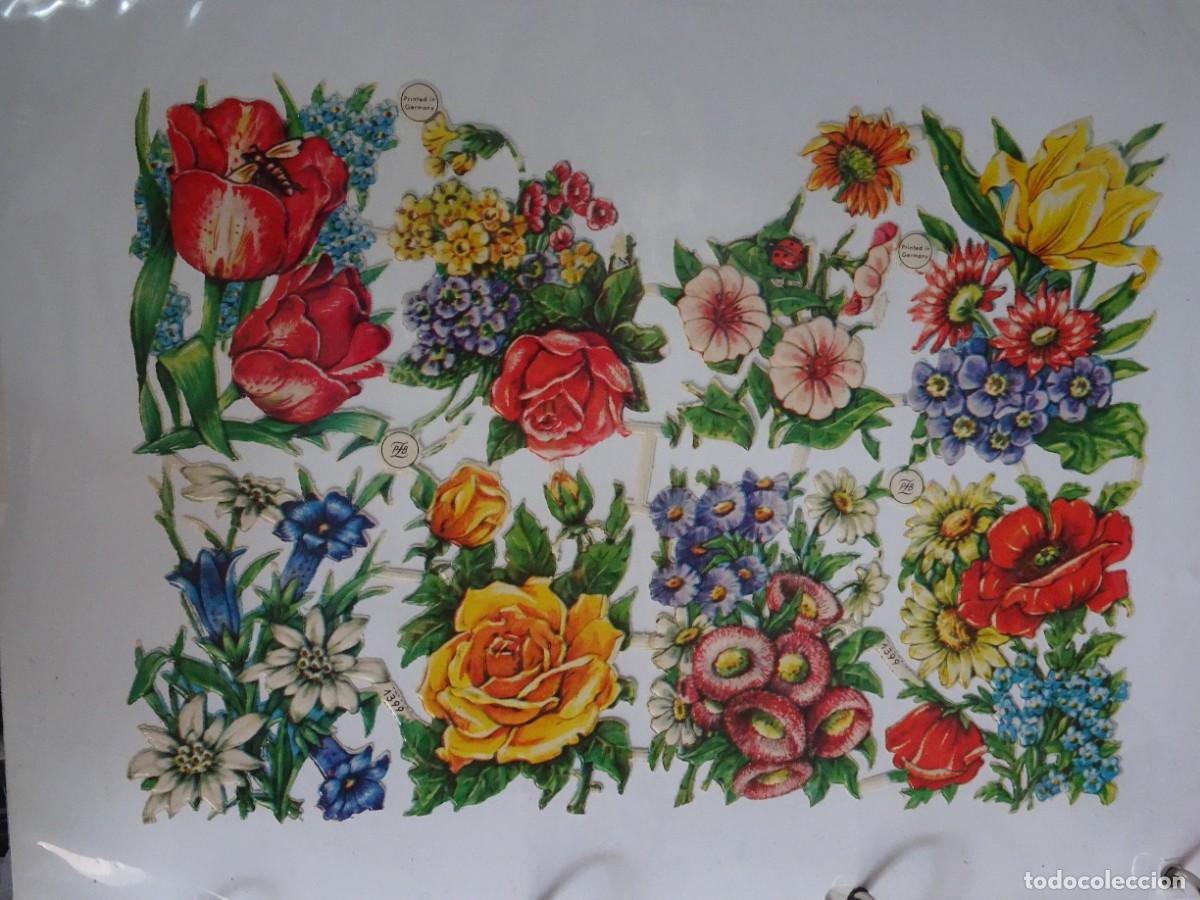 Coleccionismo Cromos troquelados antiguos: LOTE ANTIGUOS CROMOS TROQUELADOS, FLORES, VER FOTOS