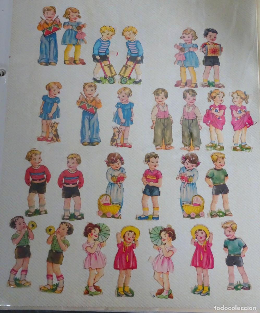 Collectable Antique Stamped Cards: LOTE ANTIGUOS CROMOS TROQUELADOS, NI&Ntilde;OS, VER FOTOS