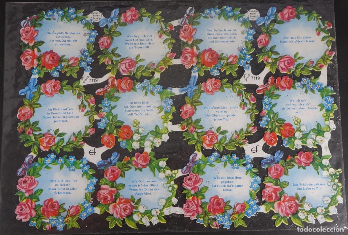 Colecionismo Cromos recortados antigos: LOTE ANTIGUOS CROMOS TROQUELADOS, FLORES, VER FOTOS