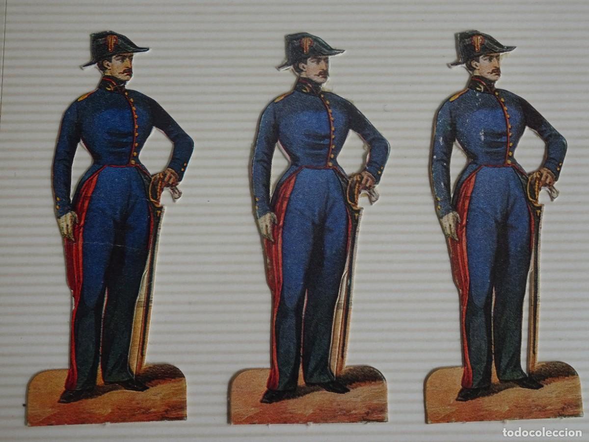 Colecionismo Cromos recortados antigos: LOTE DE ANTIGUOS CROMOS TROQUELADOS, MILITAR, SOLDADOS, VER FOTOS