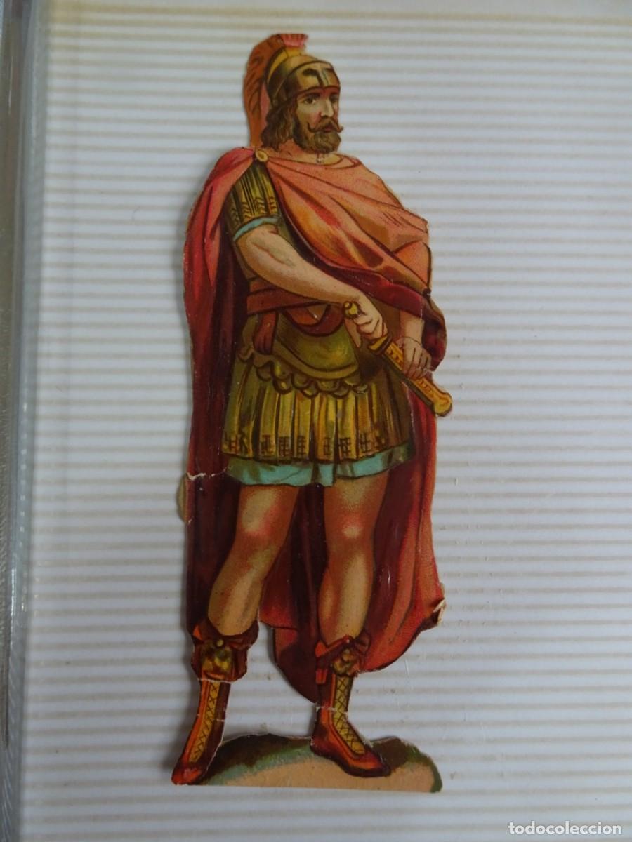 Coleccionismo Cromos troquelados antiguos: ANTIGUO CROMO TROQUELADO, MILITAR, SOLDADO ROMANO, VER FOTOS