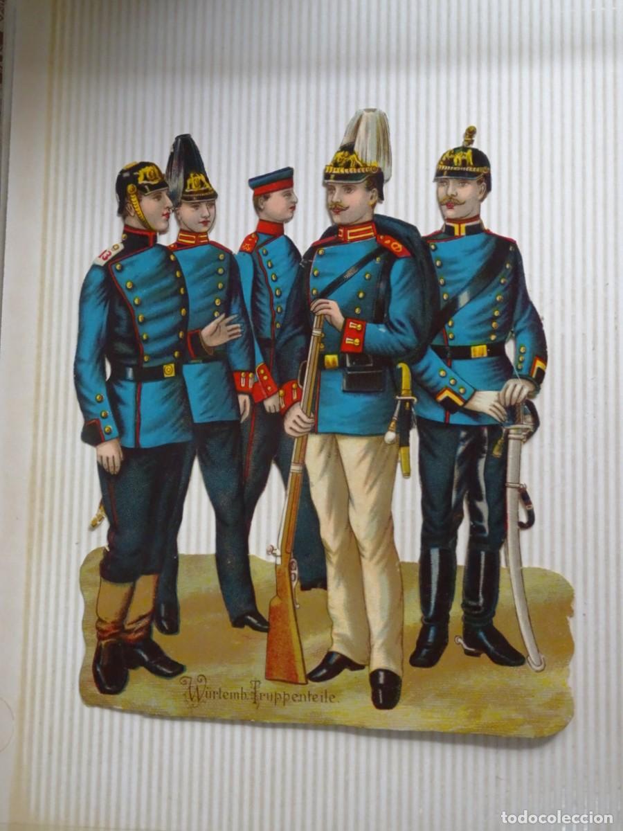 Coleccionismo Cromos troquelados antiguos: ANTIGUO CROMO TROQUELADO, MILITARES UNIFORMES, TAMA&Ntilde;O GRANDE, VER FOTOS