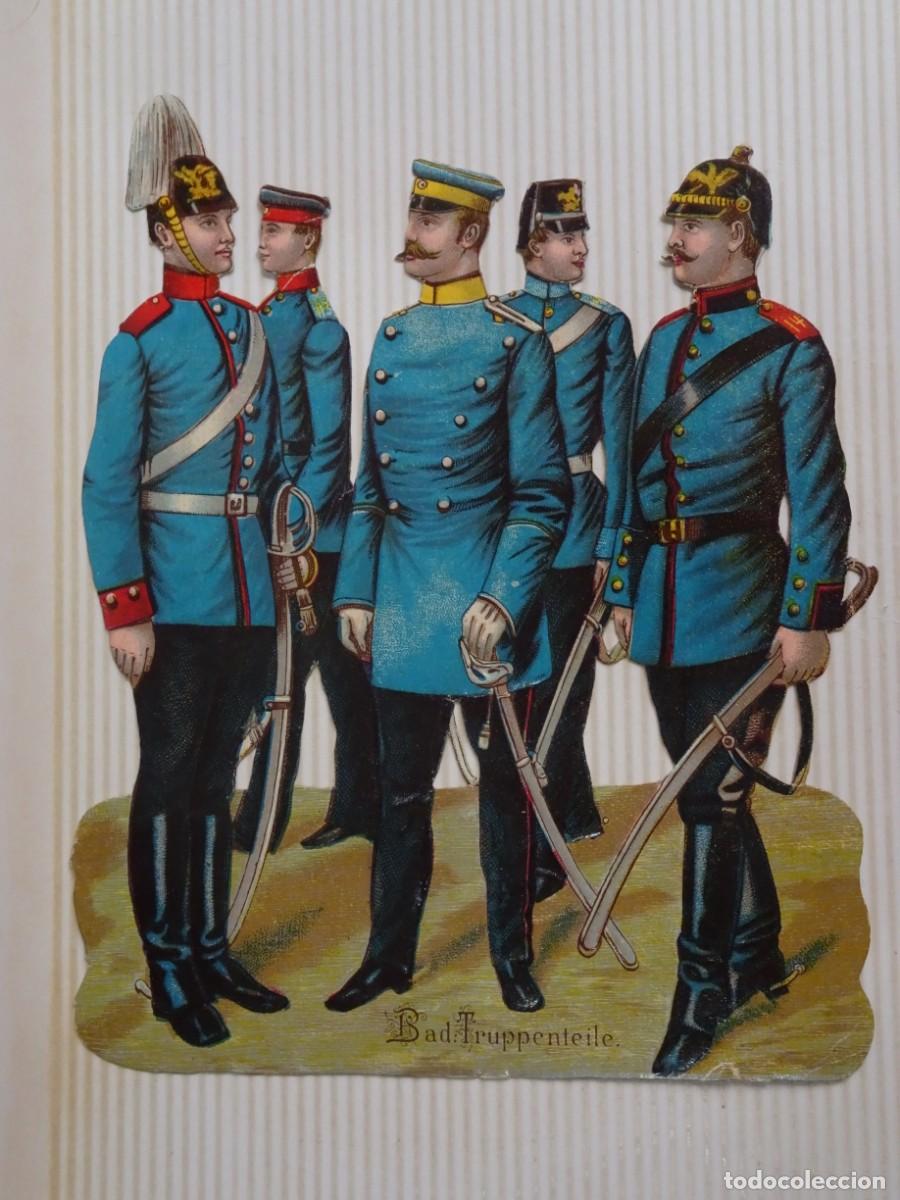 Coleccionismo Cromos troquelados antiguos: ANTIGUO CROMO TROQUELADO, MILITARES UNIFORMES, TAMA&Ntilde;O GRANDE, VER FOTOS