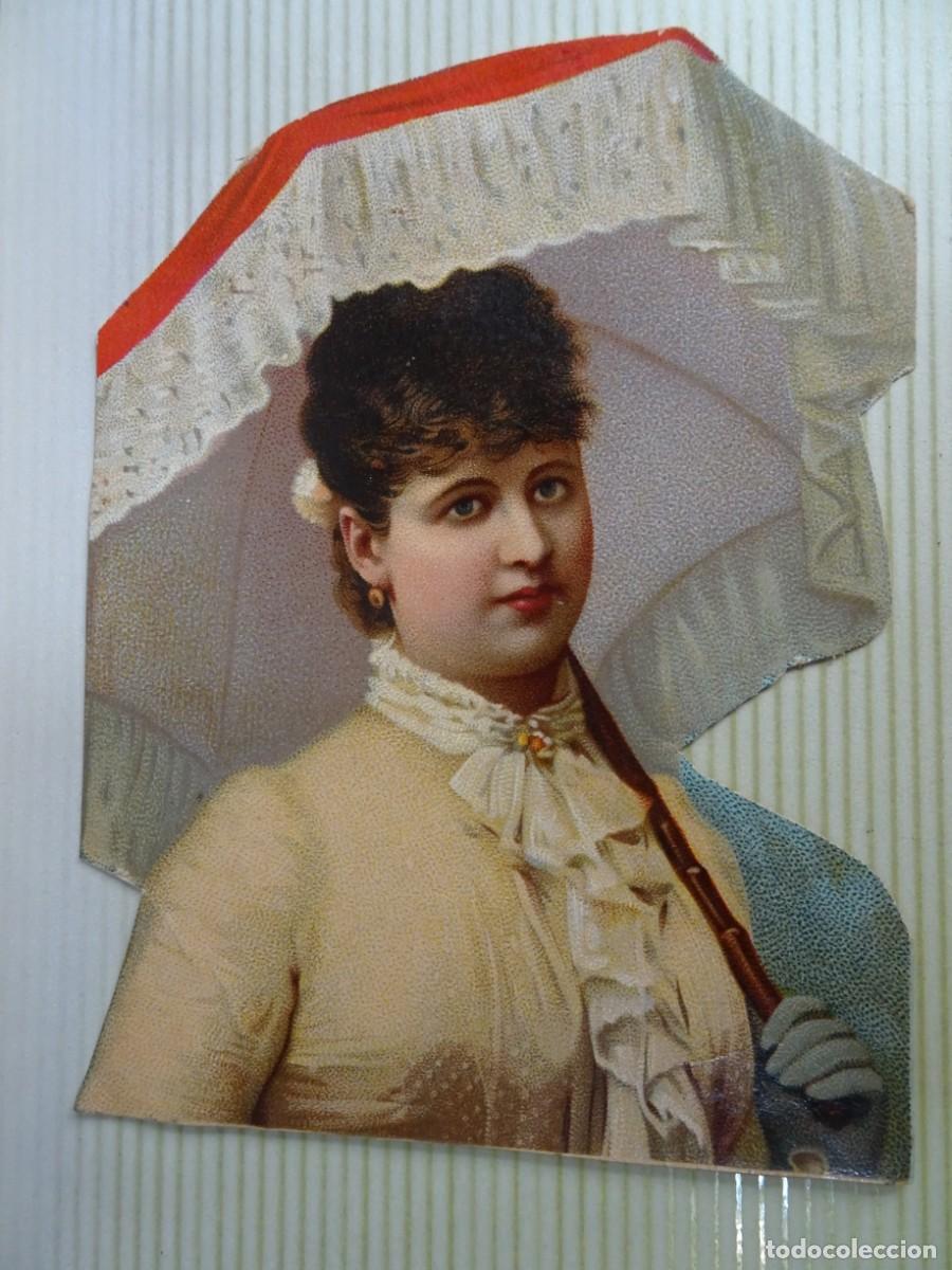 Coleccionismo Cromos troquelados antiguos: ANTIGUO CROMO TROQUELADO CON SOPORTE PEGADO, VER FOTOS