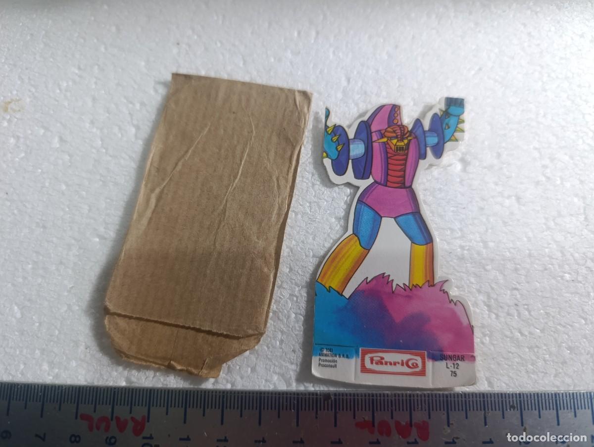 Collectable Antique Stamped Cards: CROMO TROQUELADO DE MAZINGER Z - PANRICO ENVOLTORIO ORIGINAL - N&ordm; 75- SUNGAR L-12