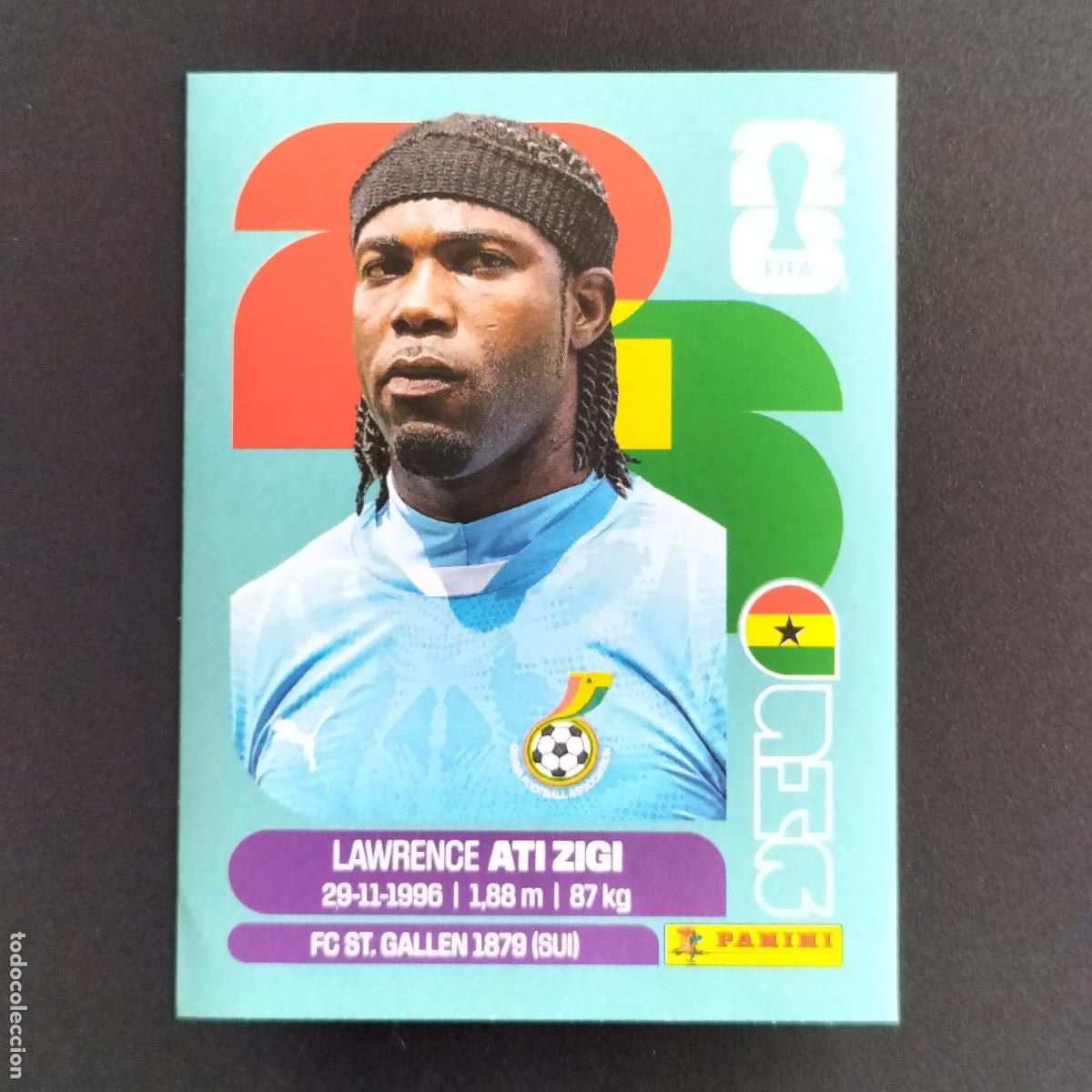 Coleccionismo cromos troquelados antiguos: GHA 2 LAWRENCE ATI ZIGI GHANA CROMOS STICKER MUNDIAL 26 2026 FIFA WORLD CUP PANINI