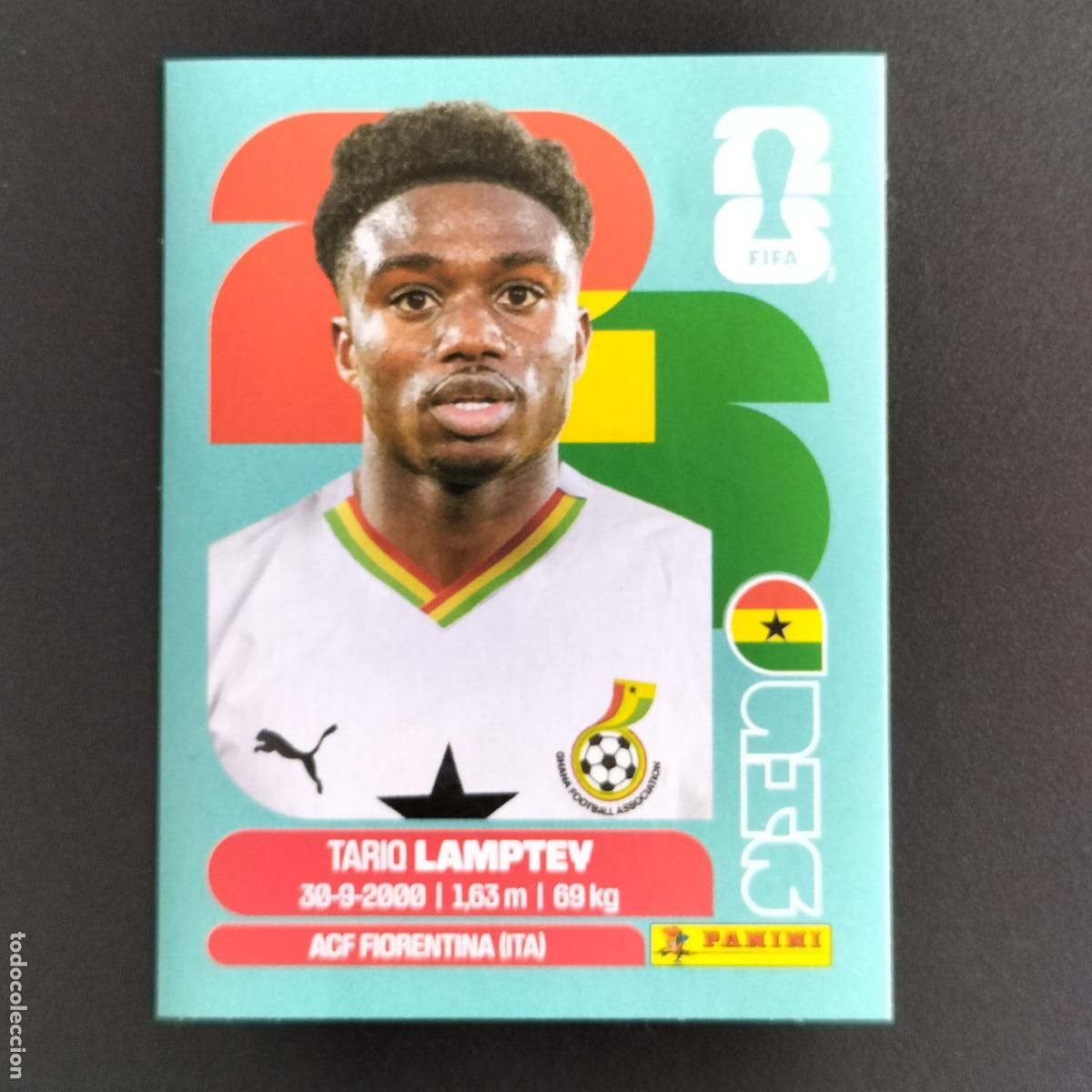 Coleccionismo cromos troquelados antiguos: GHA 3 TARIQ LAMPTEY GHANA CROMOS STICKER MUNDIAL 26 2026 FIFA WORLD CUP PANINI