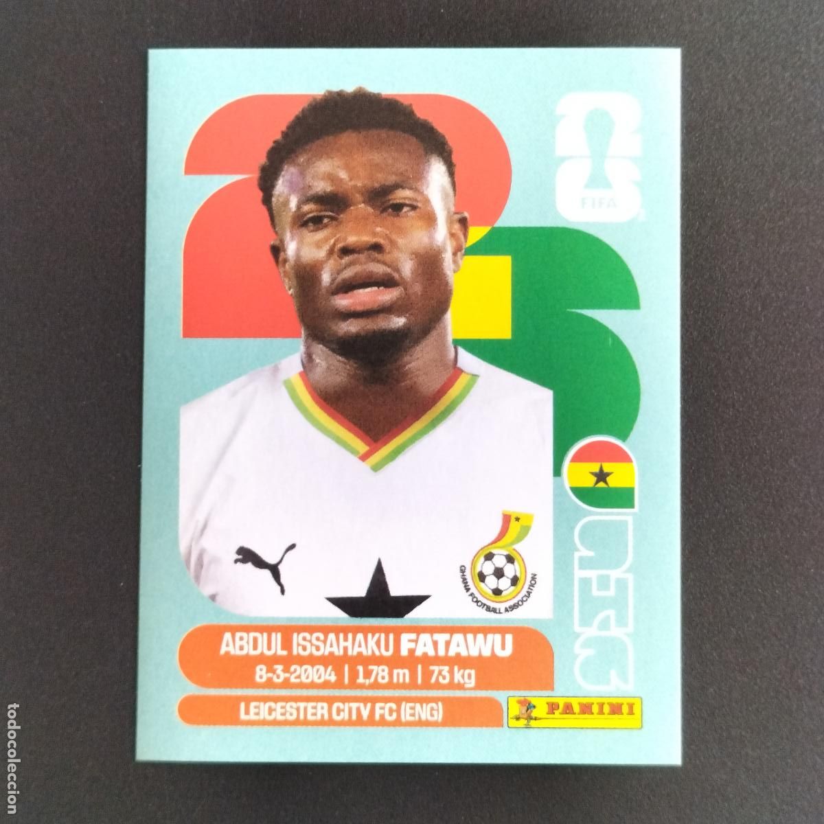 Coleccionismo cromos troquelados antiguos: GHA 9 ABDUL ISSAHAKU FATAWU GHANA CROMOS STICKER MUNDIAL 26 2026 FIFA WORLD CUP PANINI