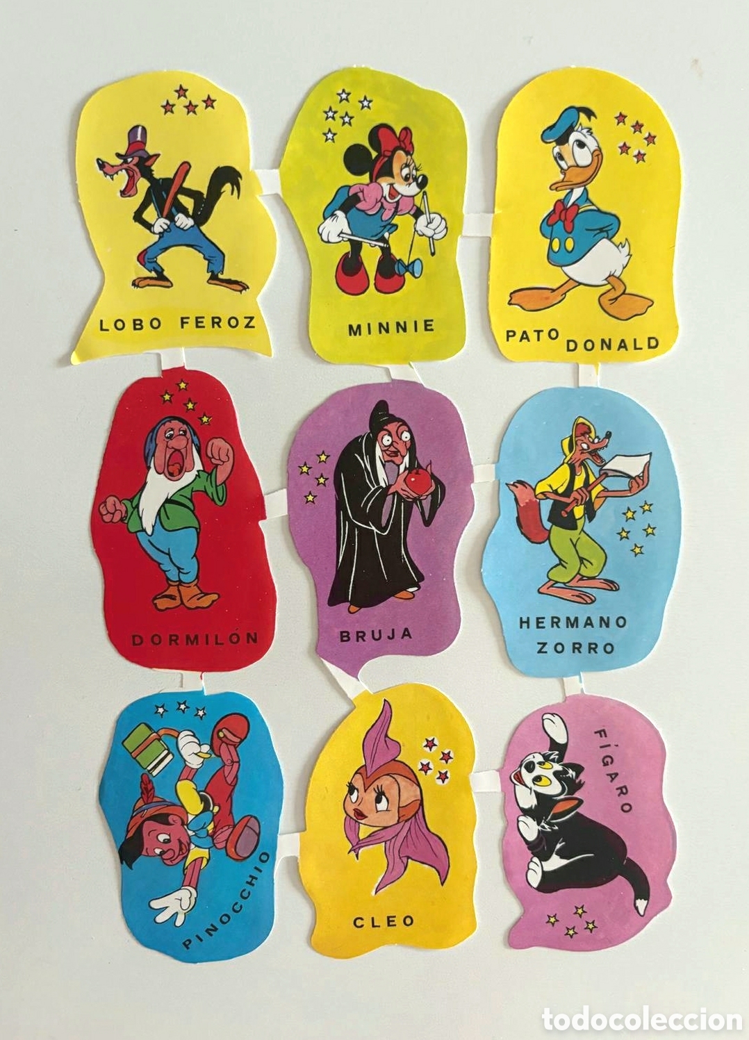 Coleccionismo cromos troquelados antiguos: L&aacute;mina CROMOS TROQUELADOS espa&ntilde;oles EDIVAS GRANDES personajes Walt Disney NUEVA picar colecci&oacute;n ni&ntilde;o