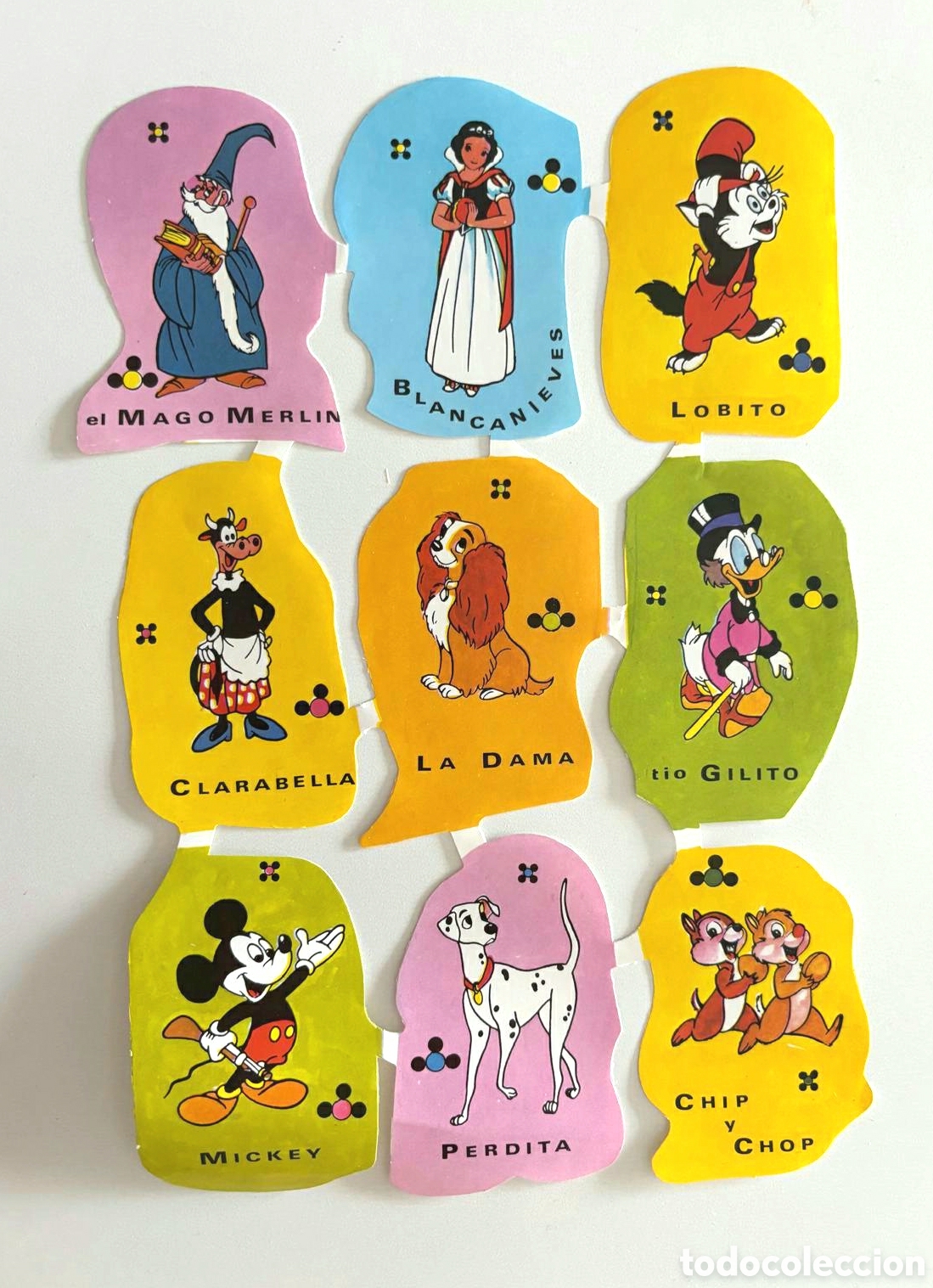 Coleccionismo cromos troquelados antiguos: L&aacute;mina CROMOS TROQUELADOS espa&ntilde;oles EDIVAS GRANDES personajes Walt Disney NUEVA picar colecci&oacute;n ni&ntilde;o
