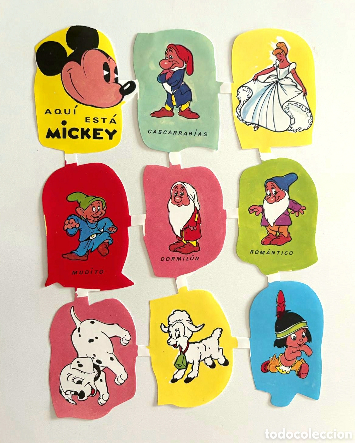 Coleccionismo cromos troquelados antiguos: L&aacute;mina CROMOS TROQUELADOS espa&ntilde;oles EDIVAS GRANDES personajes Walt Disney NUEVA picar colecci&oacute;n ni&ntilde;o