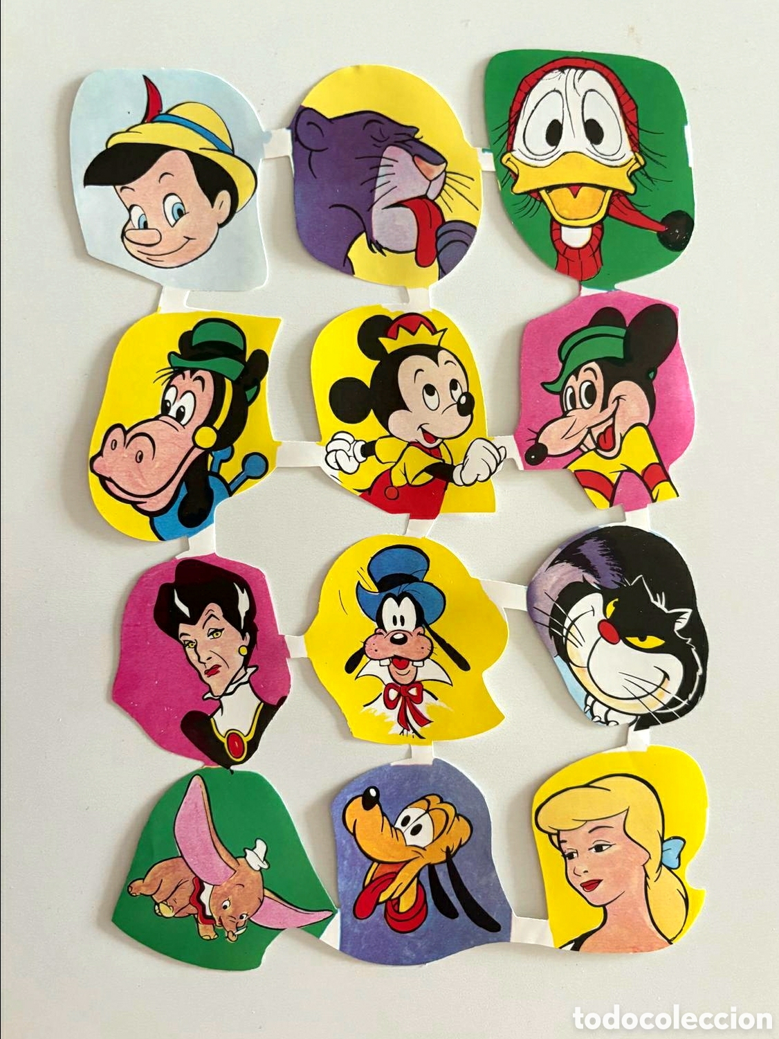 Coleccionismo cromos troquelados antiguos: L&aacute;mina CROMOS TROQUELADOS espa&ntilde;oles EDIVAS GRANDES personajes Walt Disney NUEVA picar colecci&oacute;n ni&ntilde;o