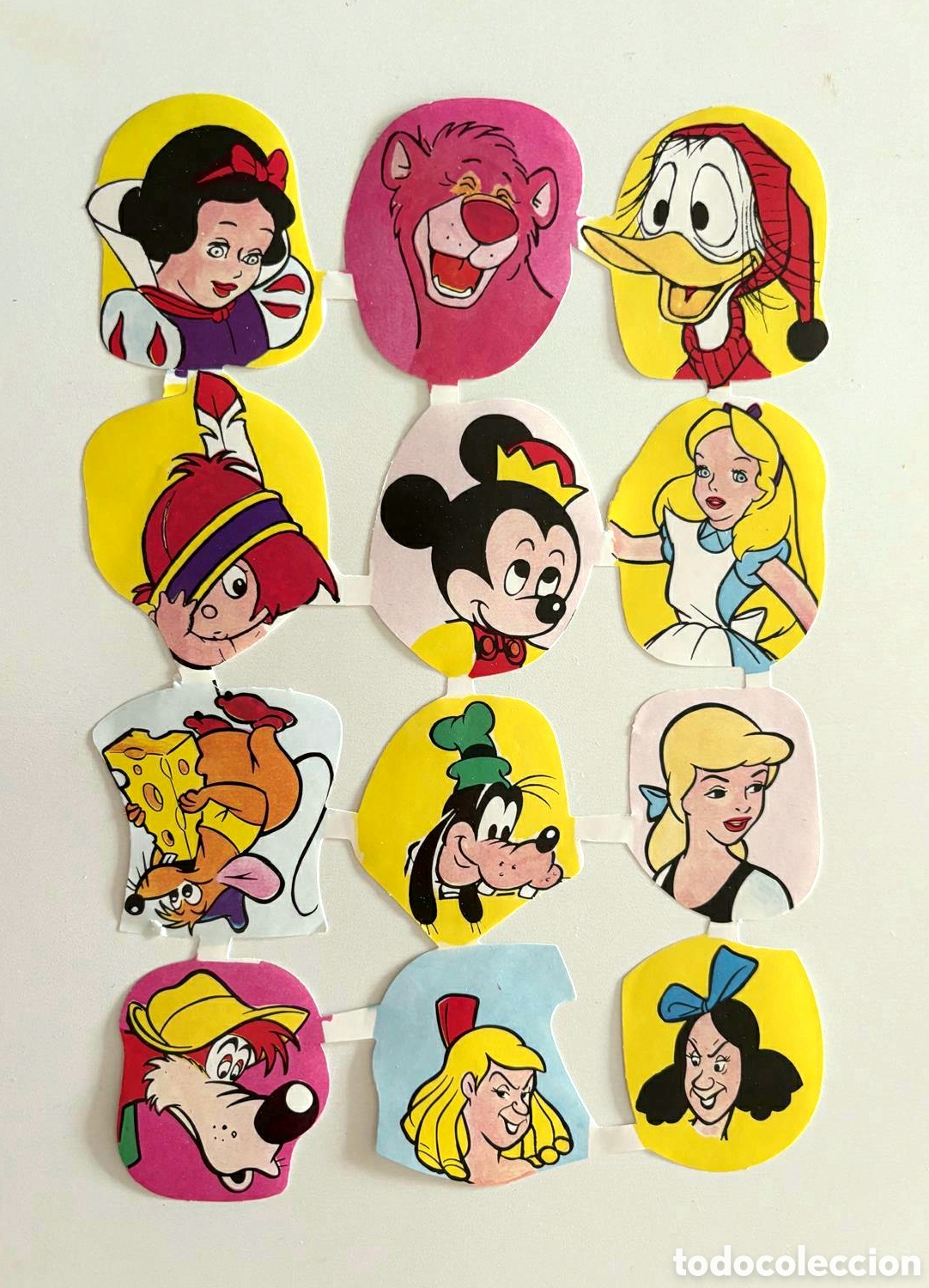 Coleccionismo cromos troquelados antiguos: L&aacute;mina CROMOS TROQUELADOS espa&ntilde;oles EDIVAS GRANDES personajes Walt Disney NUEVA picar colecci&oacute;n ni&ntilde;o