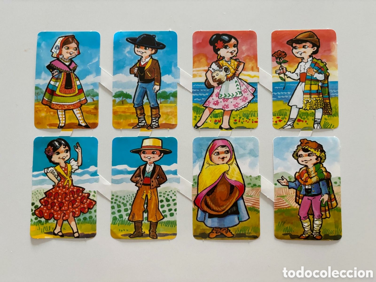 Coleccionismo cromos troquelados antiguos: L&aacute;mina CROMOS TROQUELADOS espa&ntilde;oles MAVES GRANDES relieve ni&ntilde;os trajes regionales 70/80 NUEVA picar