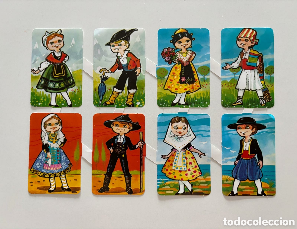 Coleccionismo cromos troquelados antiguos: L&aacute;mina CROMOS TROQUELADOS espa&ntilde;oles MAVES GRANDES relieve ni&ntilde;os trajes regionales 70/80 NUEVA picar