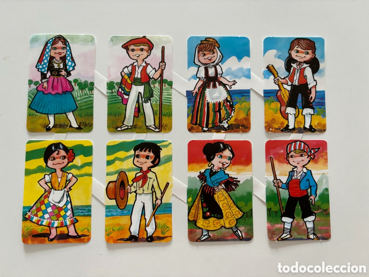 Coleccionismo cromos troquelados antiguos: L&aacute;mina CROMOS TROQUELADOS espa&ntilde;oles MAVES GRANDES relieve ni&ntilde;os trajes regionales 70/80 NUEVA picar