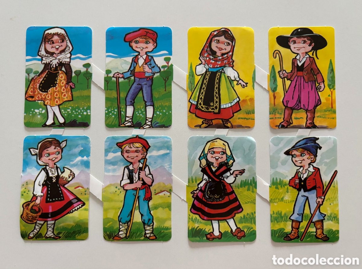 Coleccionismo cromos troquelados antiguos: L&aacute;mina CROMOS TROQUELADOS espa&ntilde;oles MAVES GRANDES relieve ni&ntilde;os trajes regionales 70/80 NUEVA picar