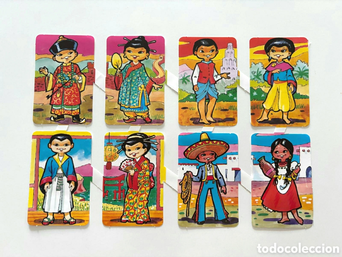 Coleccionismo cromos troquelados antiguos: L&aacute;mina CROMOS TROQUELADOS espa&ntilde;oles MAVES GRANDES relieve ni&ntilde;os trajes pa&iacute;ses 70/80 NUEVA colecci&oacute;n