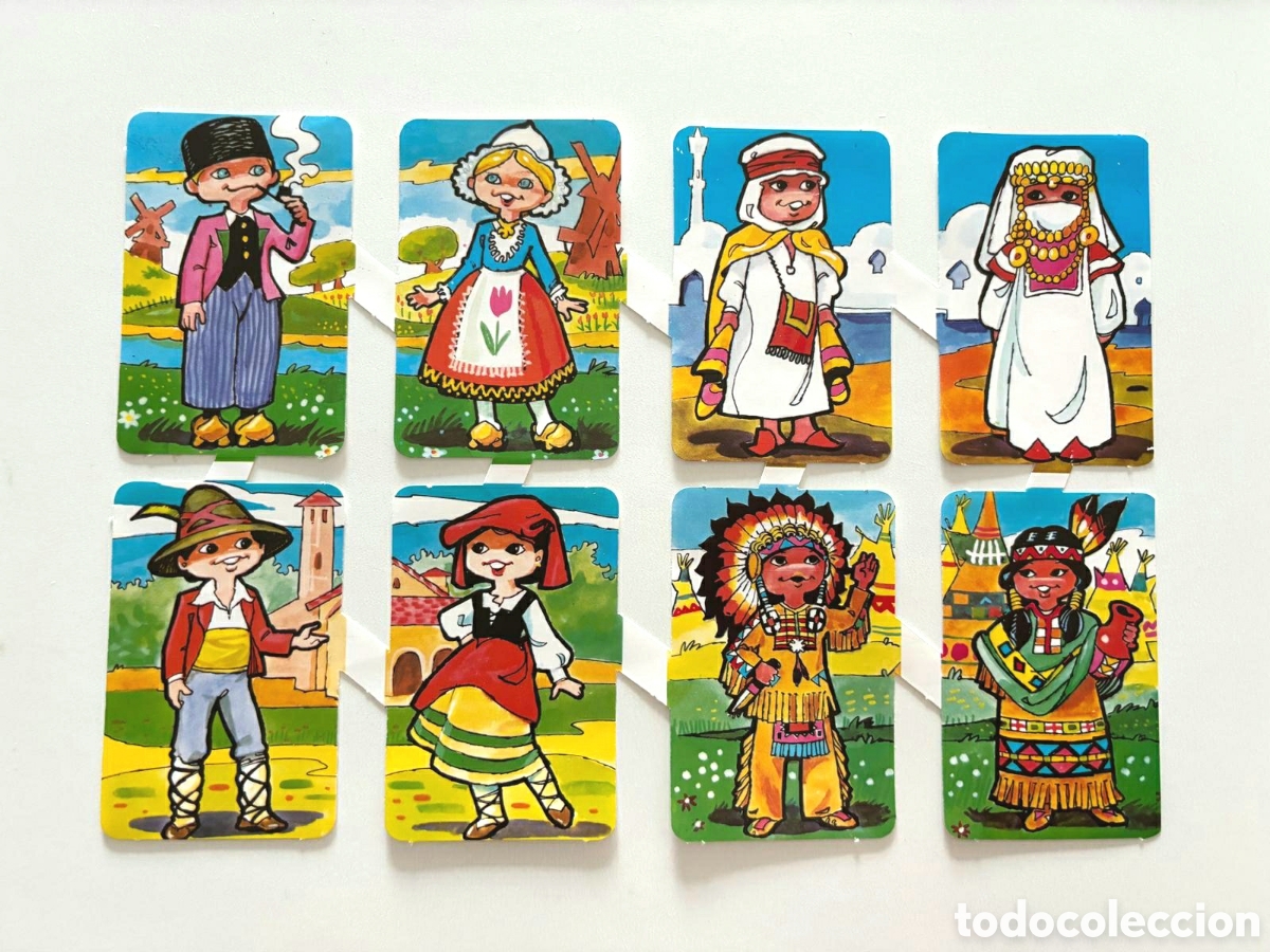 Coleccionismo cromos troquelados antiguos: L&aacute;mina CROMOS TROQUELADOS espa&ntilde;oles MAVES GRANDES relieve ni&ntilde;os trajes pa&iacute;ses 70/80 NUEVA colecci&oacute;n
