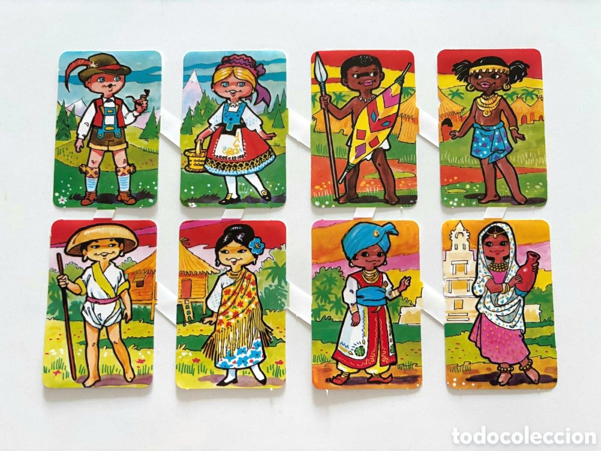 Coleccionismo cromos troquelados antiguos: L&aacute;mina CROMOS TROQUELADOS espa&ntilde;oles MAVES GRANDES relieve ni&ntilde;os trajes pa&iacute;ses 70/80 NUEVA colecci&oacute;n
