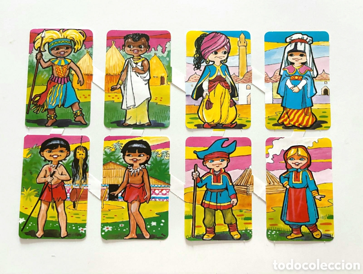 Coleccionismo cromos troquelados antiguos: L&aacute;mina CROMOS TROQUELADOS espa&ntilde;oles MAVES GRANDES relieve ni&ntilde;os trajes pa&iacute;ses 70/80 NUEVA colecci&oacute;n