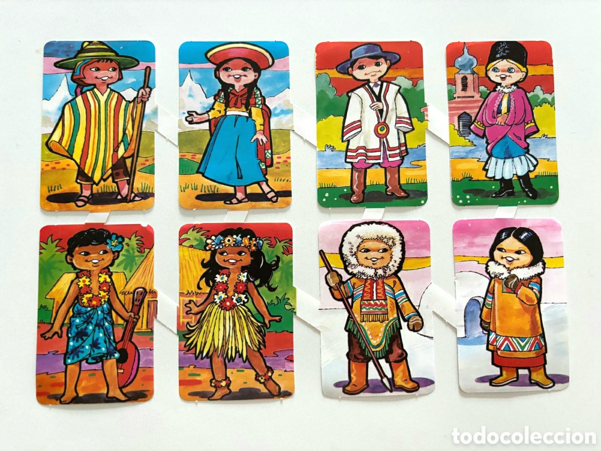 Coleccionismo cromos troquelados antiguos: L&aacute;mina CROMOS TROQUELADOS espa&ntilde;oles MAVES GRANDES relieve ni&ntilde;os trajes pa&iacute;ses 70/80 NUEVA colecci&oacute;n