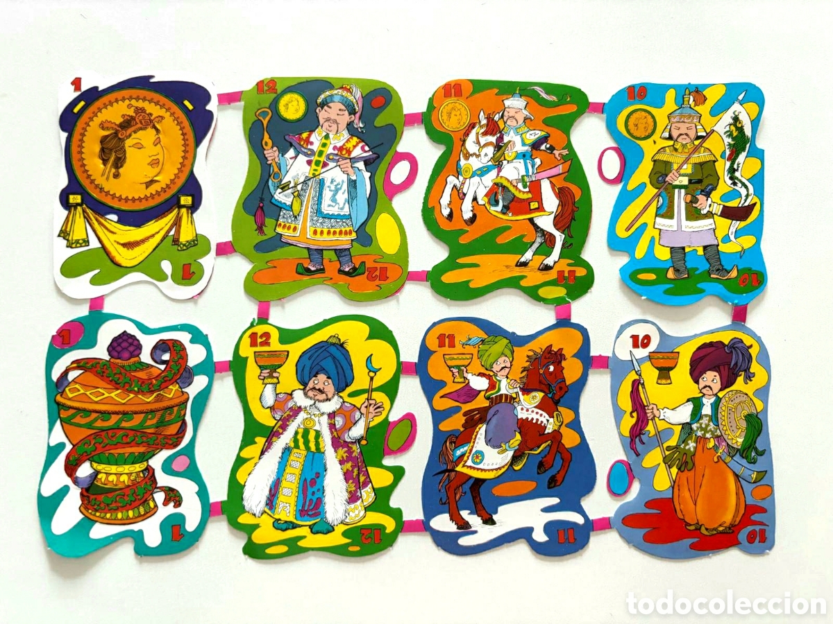 Coleccionismo cromos troquelados antiguos: L&aacute;mina CROMOS TROQUELADOS espa&ntilde;oles MAVES GRANDES relieve palos baraja 70/80 NUEVA colecci&oacute;n ni&ntilde;os
