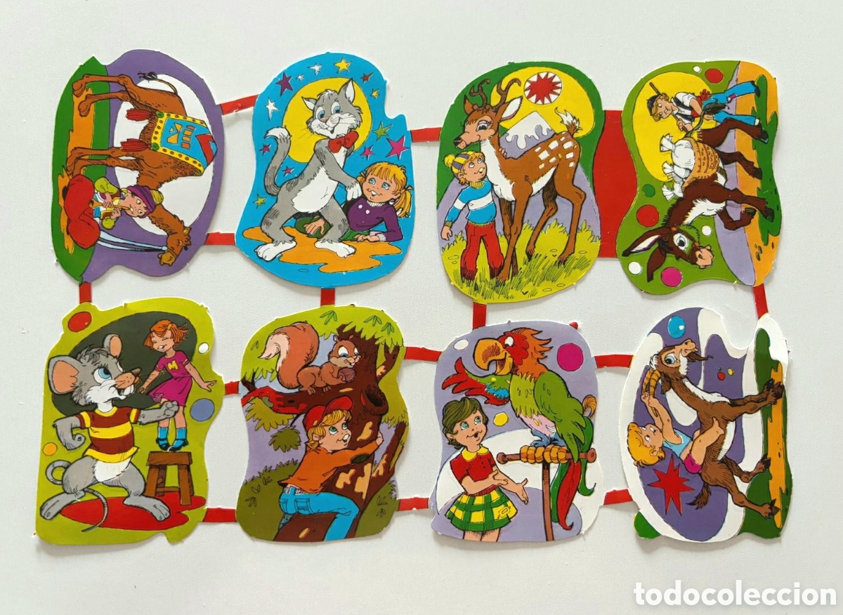 Coleccionismo cromos troquelados antiguos: L&aacute;mina CROMOS TROQUELADOS espa&ntilde;oles MAVES GRANDES relieve ni&ntilde;os animales 70/80 NUEVA colecci&oacute;n picar