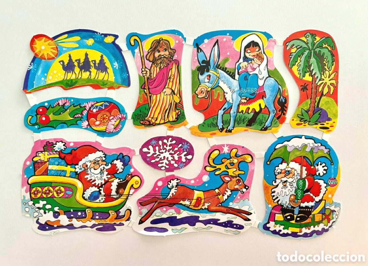 Coleccionismo cromos troquelados antiguos: L&aacute;mina CROMOS TROQUELADOS espa&ntilde;oles MAVES GRANDES relieve Navidad 70/80 NUEVA colecci&oacute;n picar