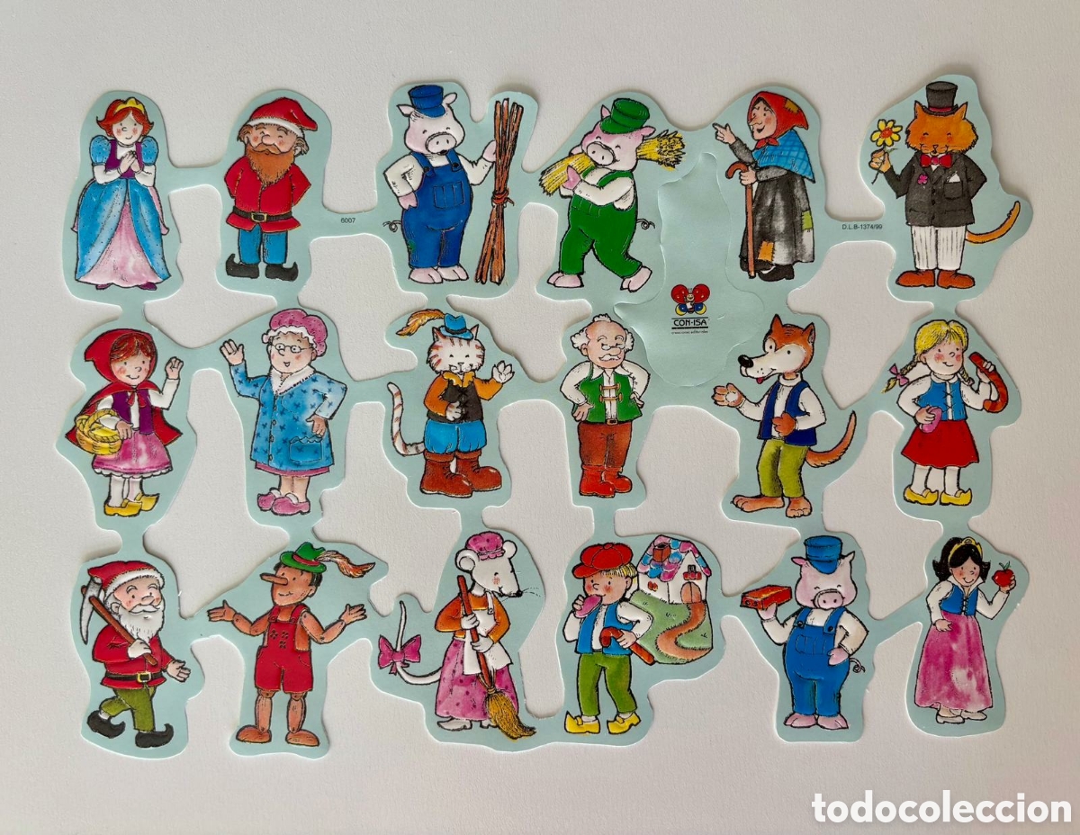 Coleccionismo cromos troquelados antiguos: L&aacute;mina CROMOS TROQUELADOS espa&ntilde;oles relieve dibujos cuentos a&ntilde;os 70/80 NUEVA colecci&oacute;n picar ni&ntilde;os