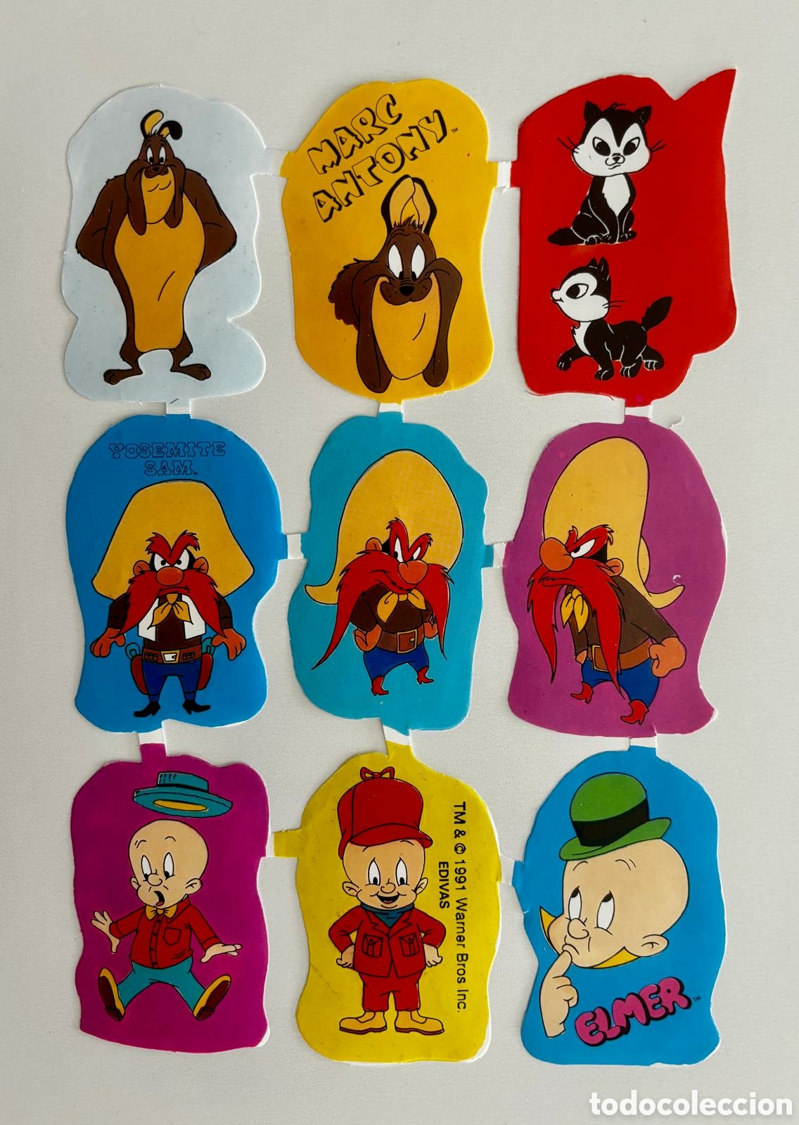 Coleccionismo cromos troquelados antiguos: L&aacute;mina CROMOS TROQUELADOS espa&ntilde;oles EDIVAS GRANDES dibujos Warner Bros 70/80 NUEVA colecci&oacute;n ni&ntilde;os