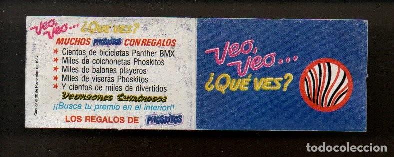Coleccionismo cromos troquelados antiguos: CROMO PHOSKITOS VEO VEO... &iquest;QUE VES?. A&Ntilde;OS 80