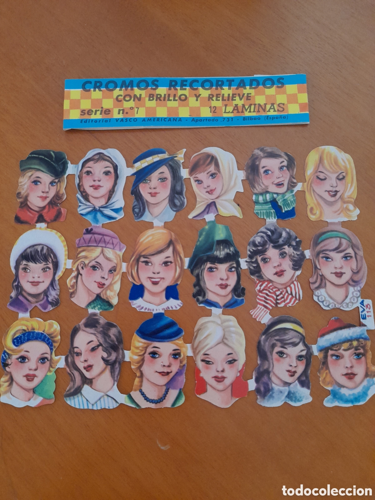 Coleccionismo cromos troquelados antiguos: L&aacute;mina de cromos troquelados peque&ntilde;os Eva n&deg;113