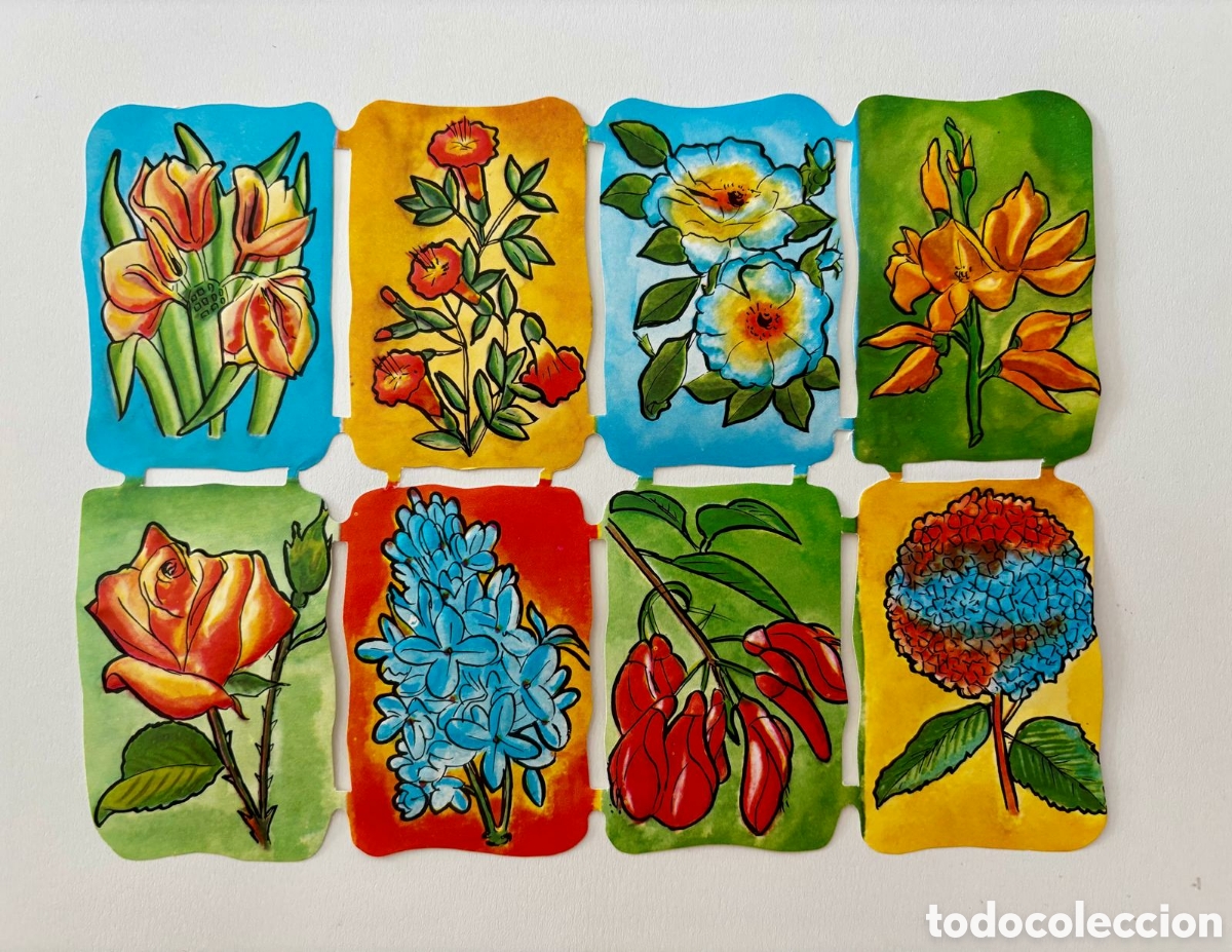 Coleccionismo cromos troquelados antiguos: L&aacute;mina CROMOS TROQUELADOS espa&ntilde;oles LISEL dibujos flores 70/80 NUEVA colecci&oacute;n antiguo infantil ni&ntilde;a
