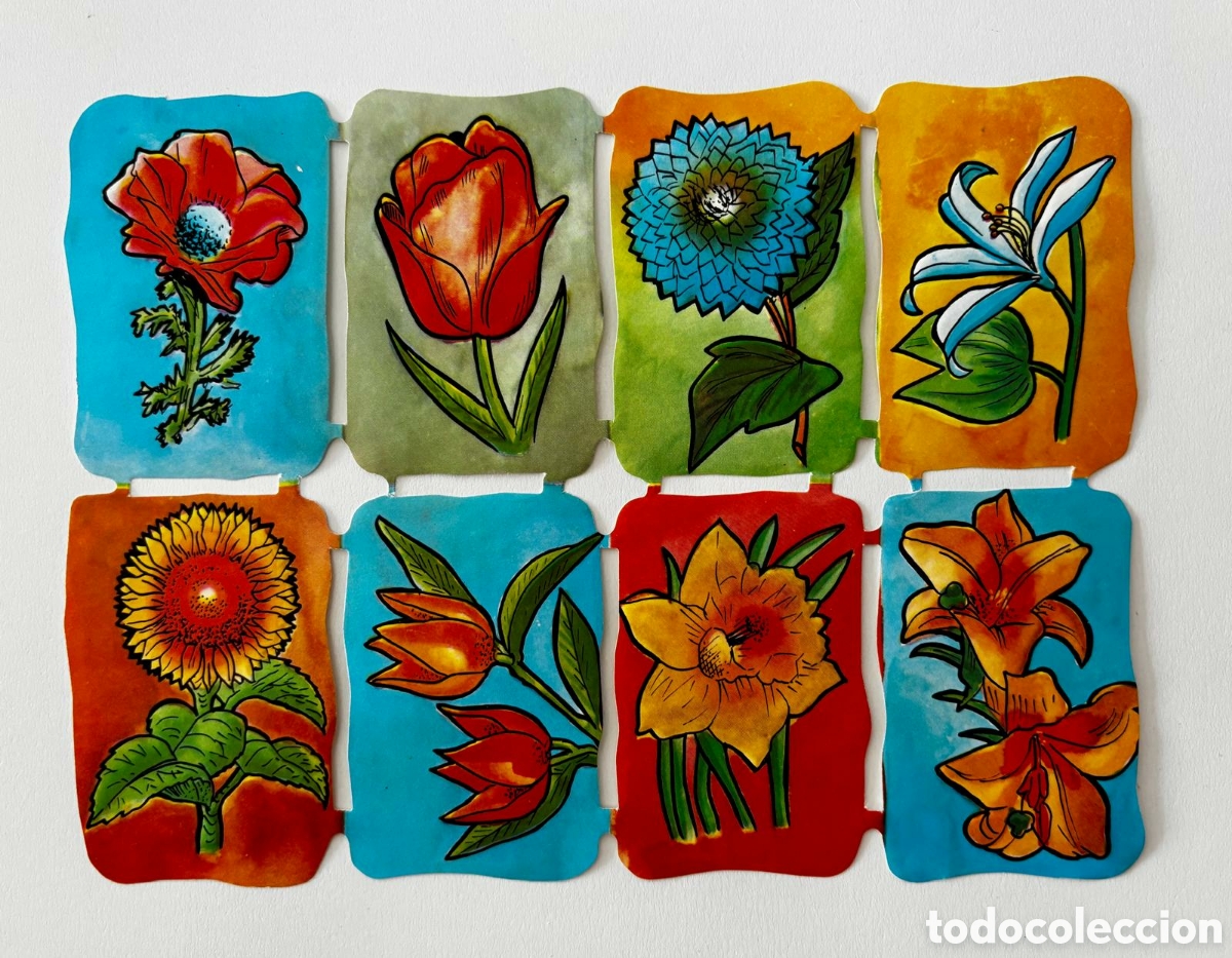 Coleccionismo cromos troquelados antiguos: L&aacute;mina CROMOS TROQUELADOS espa&ntilde;oles LISEL dibujos flores 70/80 NUEVA colecci&oacute;n antiguo infantil ni&ntilde;a