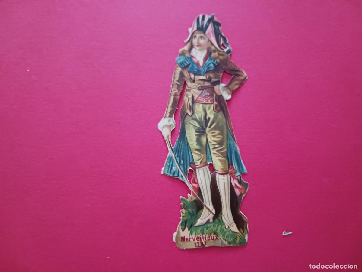 Coleccionismo cromos troquelados antiguos: cromo troquelado, personaje de le revolucion francesa, merveilleux, chocolate amatller