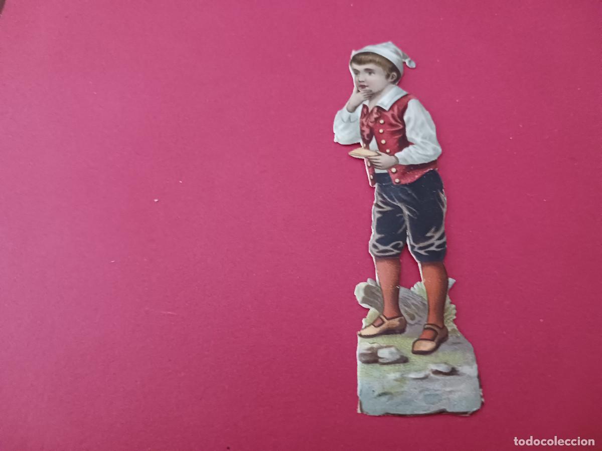 Coleccionismo cromos troquelados antiguos: cromo troquelado, ni&ntilde;o con gorro de borla, chocolate amatller