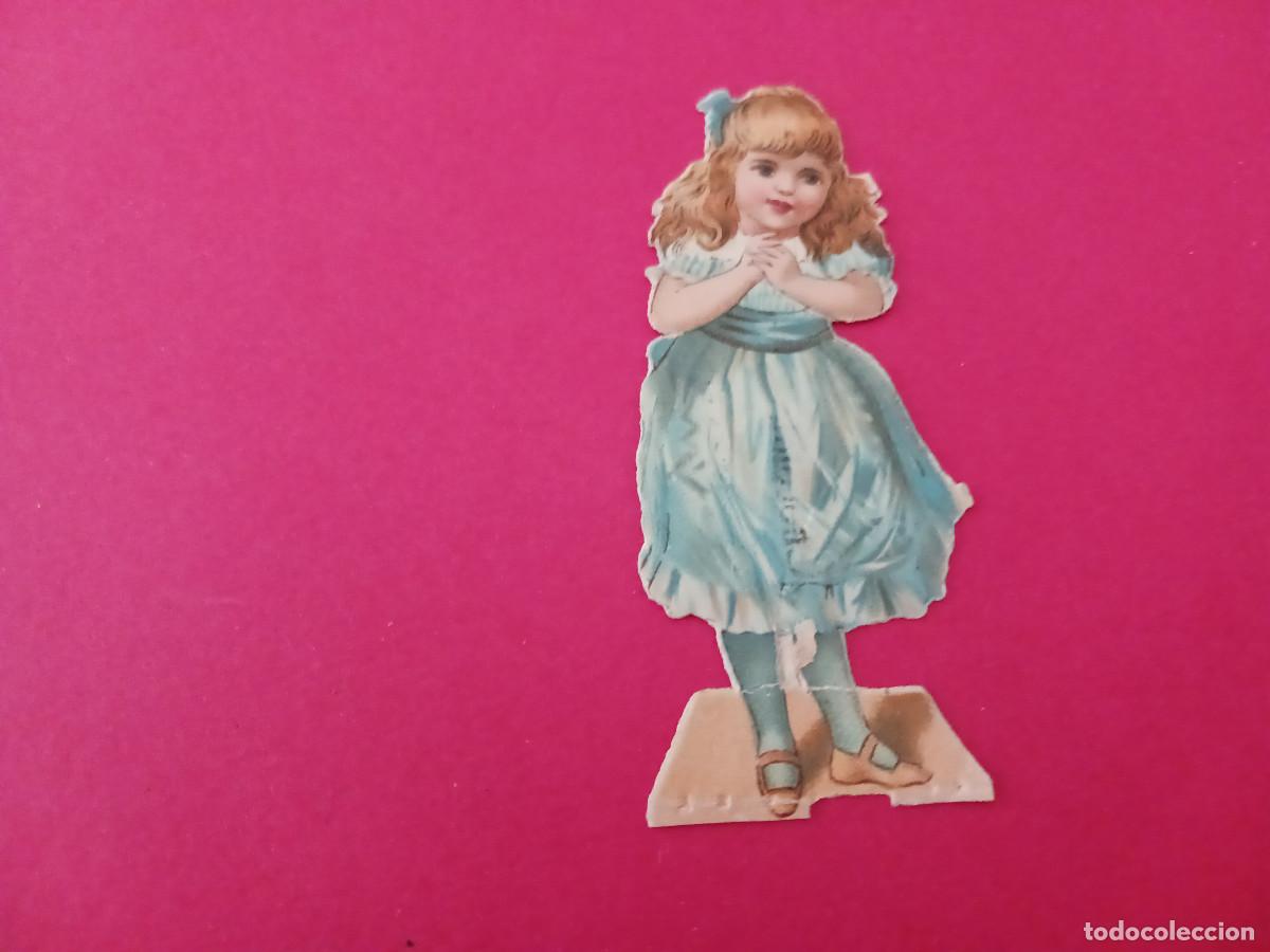 Coleccionismo cromos troquelados antiguos: cromo troquelado, ni&ntilde;a con manos juntas, chocolate amatller
