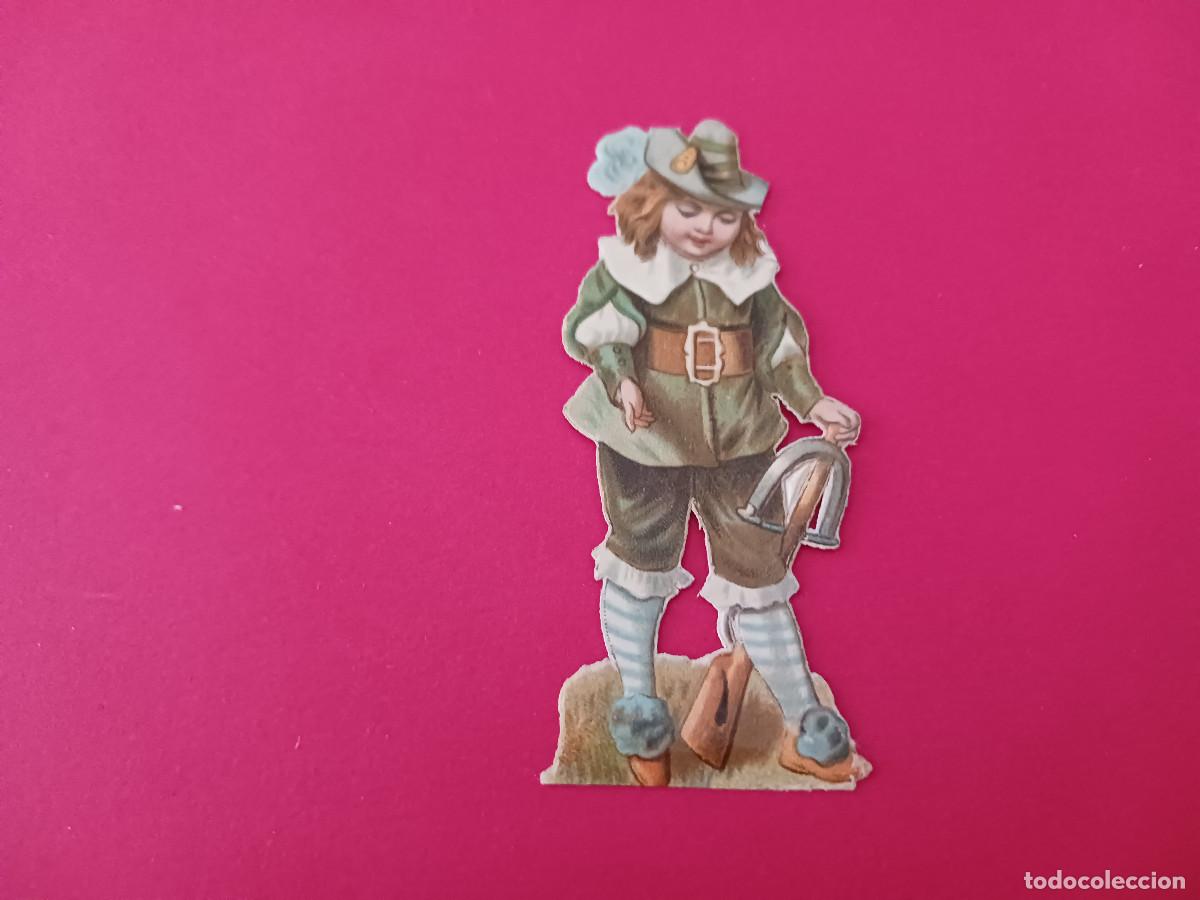 Coleccionismo cromos troquelados antiguos: cromo troquelado, ni&ntilde;o con ballesta, chocolate amatller