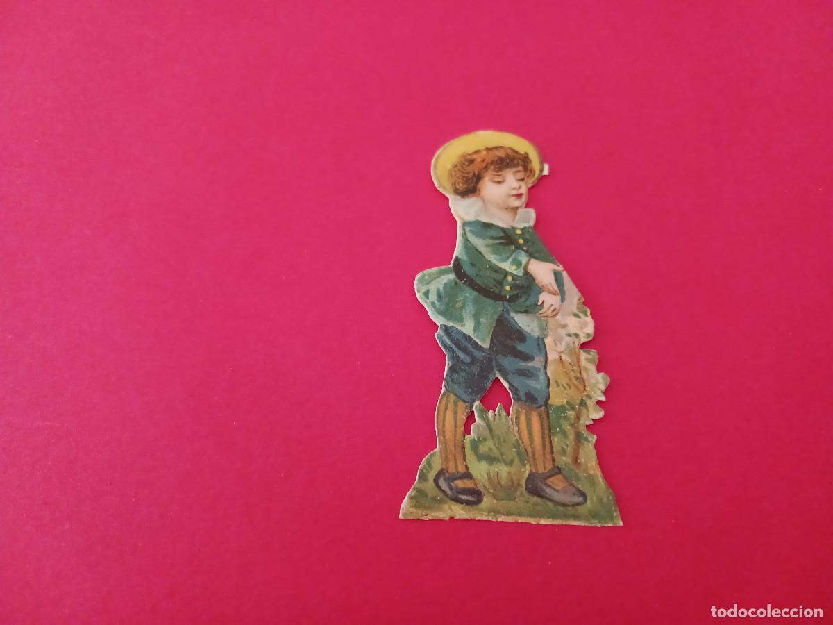 Coleccionismo cromos troquelados antiguos: cromo troquelado, ni&ntilde;o saludando, chocolate amatller
