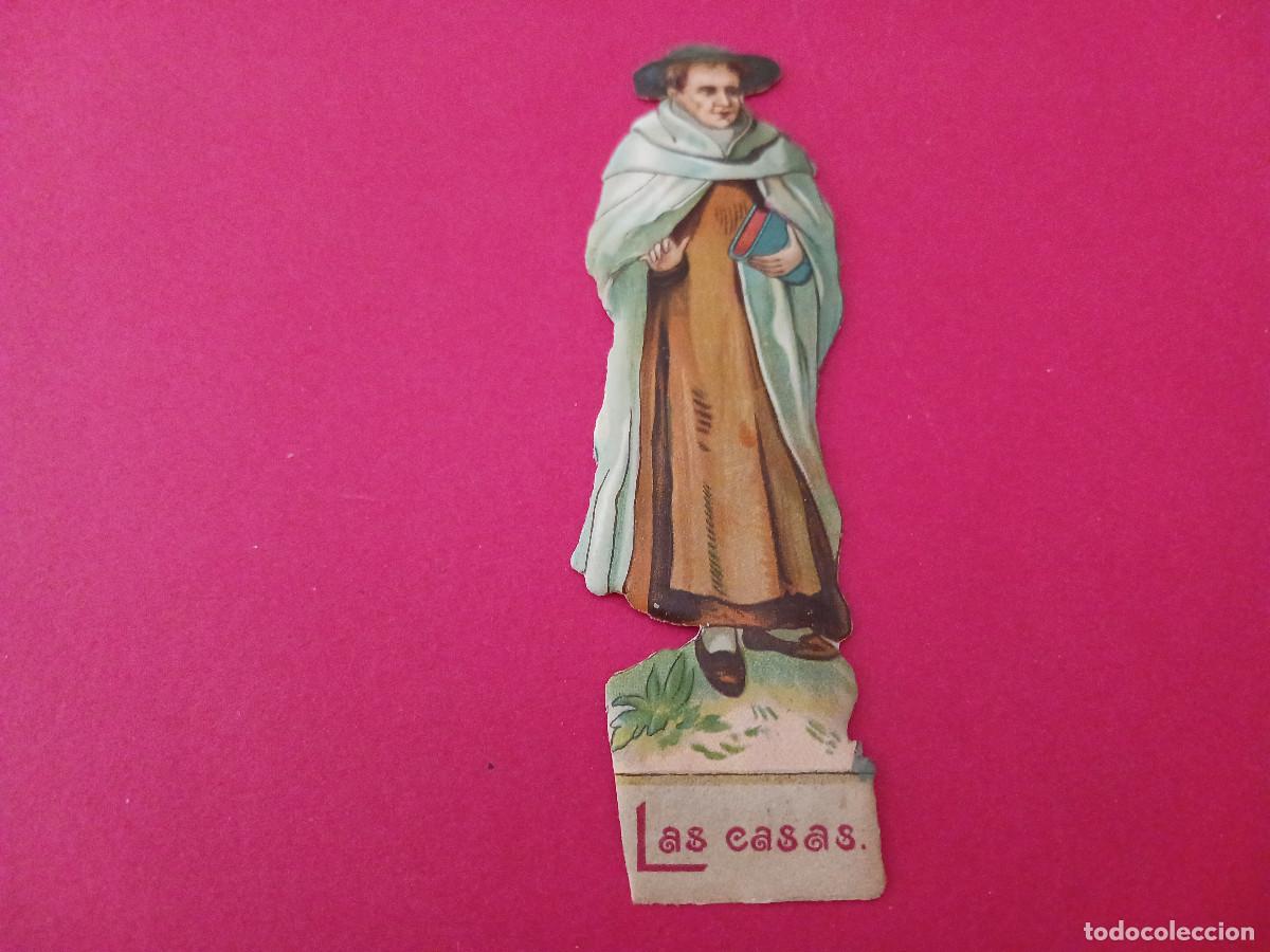 Coleccionismo cromos troquelados antiguos: cromo troquelado, bartolome de las casas, compa&ntilde;ia colonial, madrid, chocolates cafe