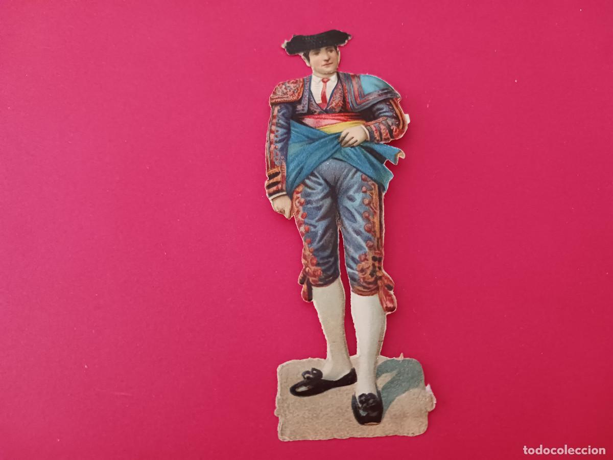 Coleccionismo cromos troquelados antiguos: cromo troquelado, torero, la nueva colonial, chocolates jaime boix
