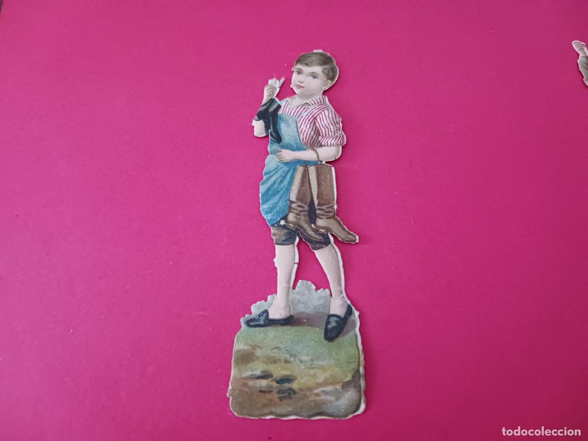Coleccionismo cromos troquelados antiguos: cromo troquelado, ni&ntilde;o zapatero, regalo de evaristo juncosa
