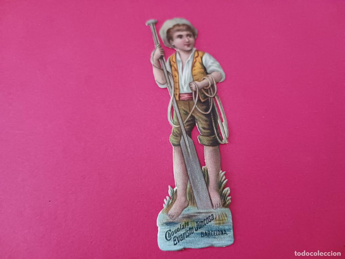Coleccionismo cromos troquelados antiguos: cromo troquelado, remero, regalo de evaristo juncosa