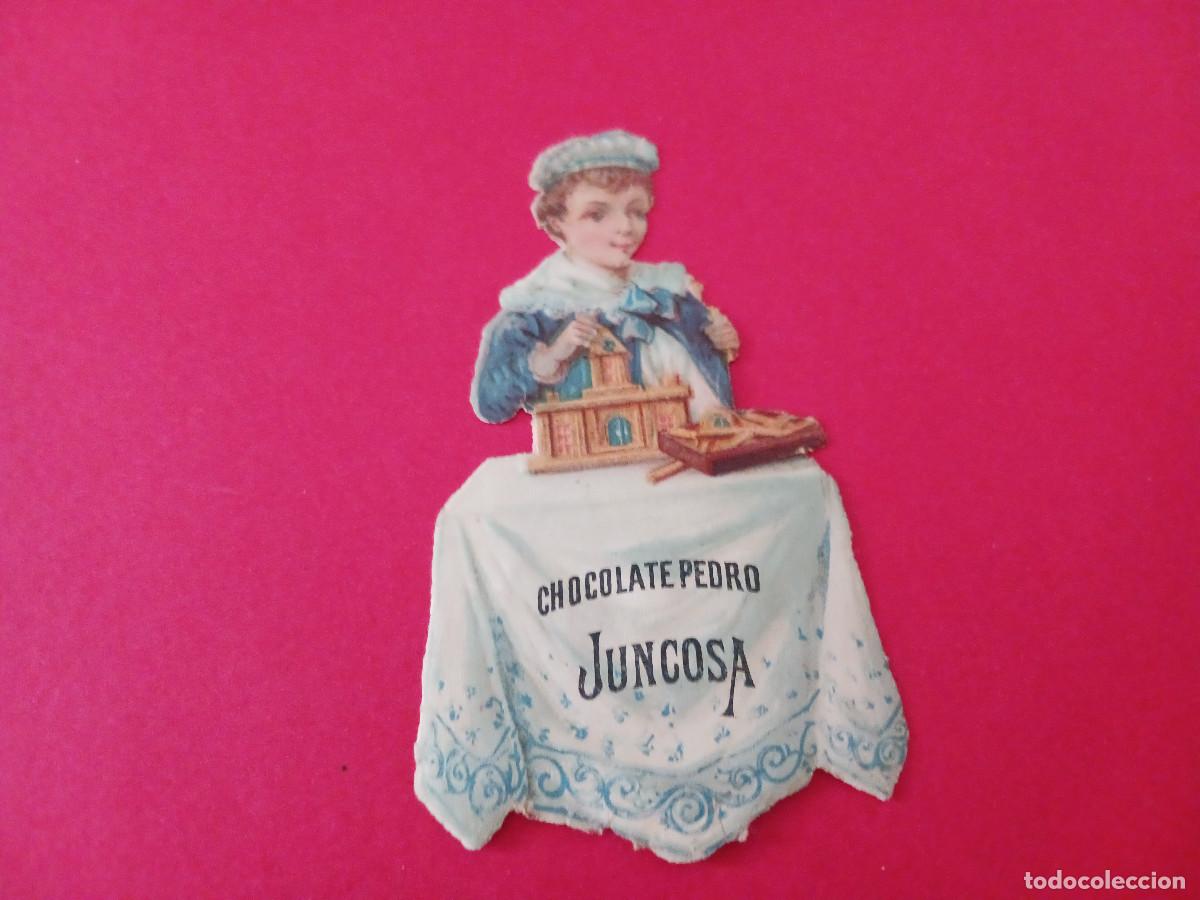 Coleccionismo cromos troquelados antiguos: cromo troquelado, montando maqueta, chocolate pedro juncosa