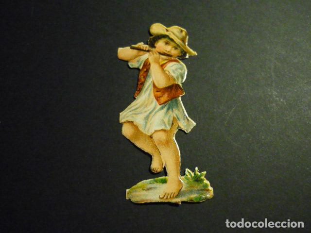 Collectionnisme Cartes &agrave; collectionner massicot&eacute;es anciennes: NI&Ntilde;O FLAUTISTA CROMO TROQUELADO