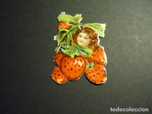 Sammeln alte gestanzte Sammelbilder: NI&Ntilde;A CON FRESAS CROMO TROQUELADO