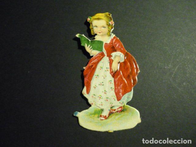 Sammeln alte gestanzte Sammelbilder: NI&Ntilde;A LEYENDO CROMO TROQUELADO