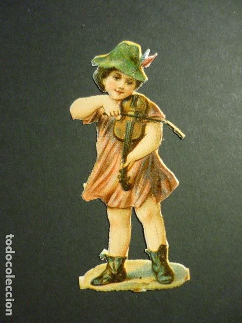 Collectionnisme Cartes &agrave; collectionner massicot&eacute;es anciennes: NI&Ntilde;O TOCANDO VIOLIN CROMO TROQUELADO