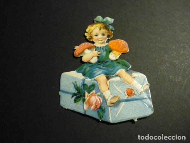 Collectionnisme Cartes &agrave; collectionner massicot&eacute;es anciennes: NI&Ntilde;A CON SETAS CROMO TROQUELADO